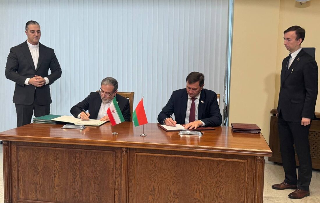 امضای ۳ سند همکاری میان ایران و بلاروس