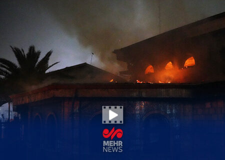 تصاویری از اقدامات تروریستی اغتشاشگران در بوشهر