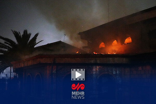 تصاویری از اقدامات تروریستی اغتشاشگران در بوشهر