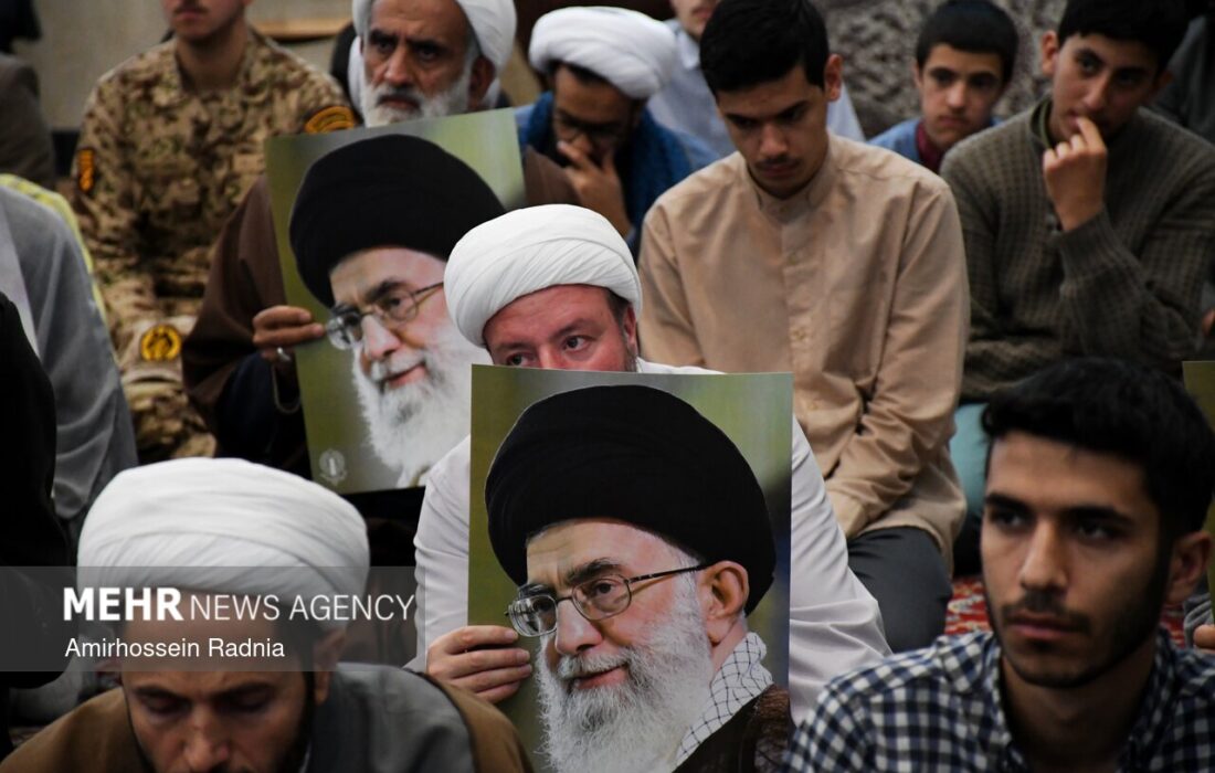 تجمع طلاب قزوین در محکومیت اقدامات تروریستی اخیر کشور